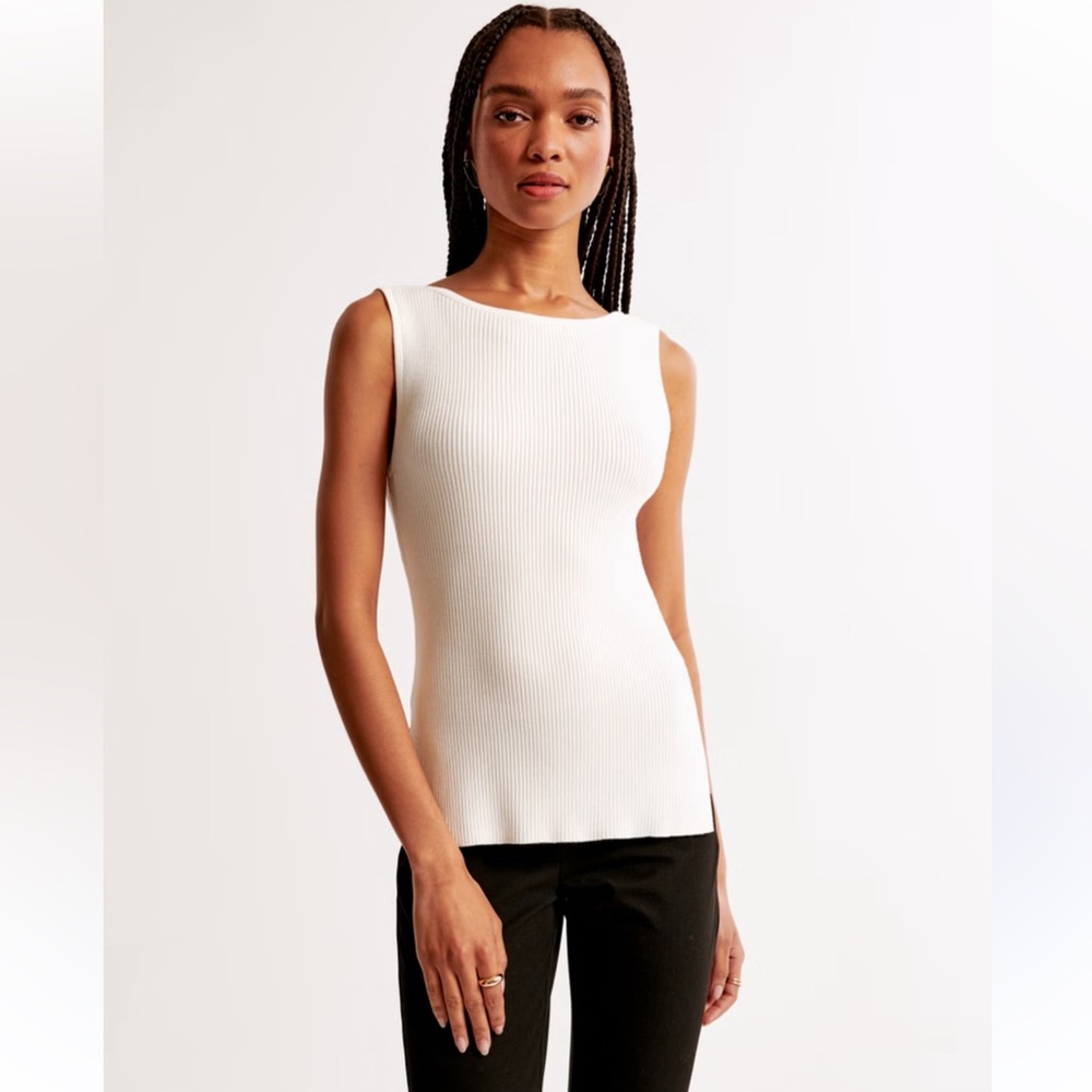 Abercrombie Shell Scoopback Sleeveless Sweater Tank